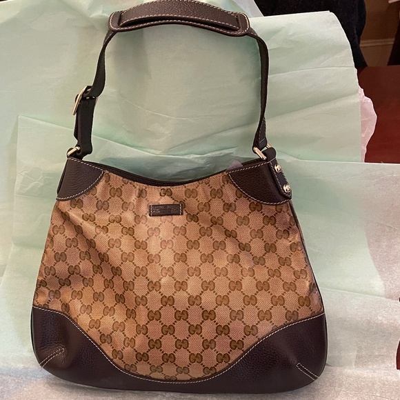 Gucci GG Crystal Glossy Shoulder Bag Hobo Bag 272386 521753 04 - Picture 1 of 15